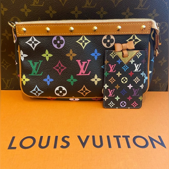 LOUIS VUITTON Murakami Multicolor Monogram Pattern Mirror Bag Accessory - Picture 6 of 8